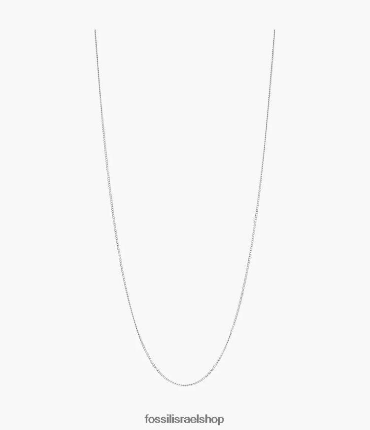 Fossil נשים corra הו כל כך מקסימה שרשרת שרשרת נירוסטה קצרה L8J0B61162 תכשיט בגוון כסף