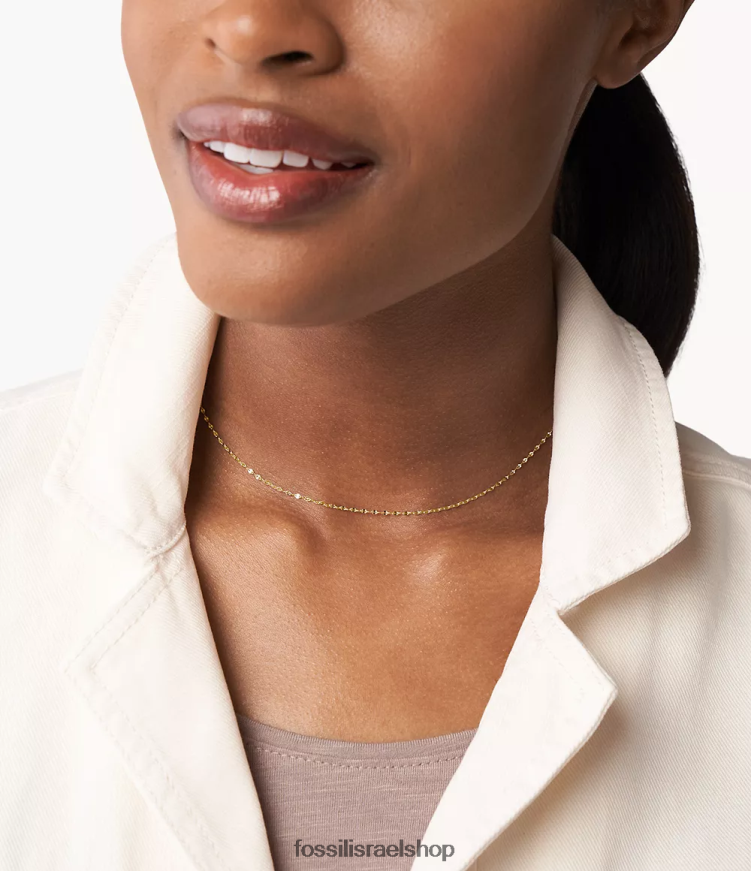 Fossil נשים corra הו כל כך מקסימה שרשרת נירוסטה L8J0B6933 תכשיט גוון זהב