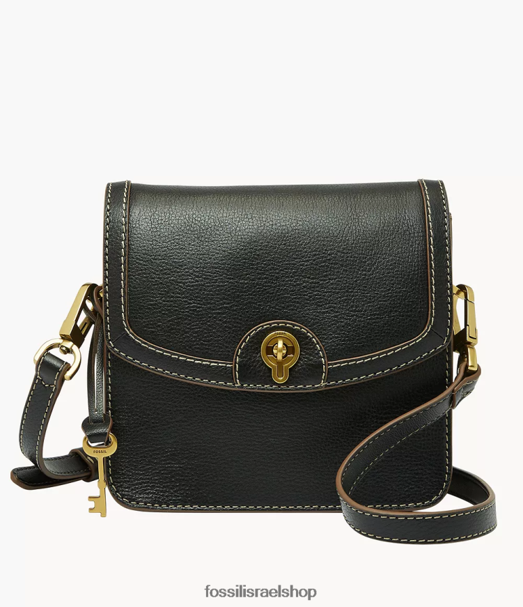 Fossil נשים אינסלי דש קטן crossbody L8J0B6479 תיק שָׁחוֹר
