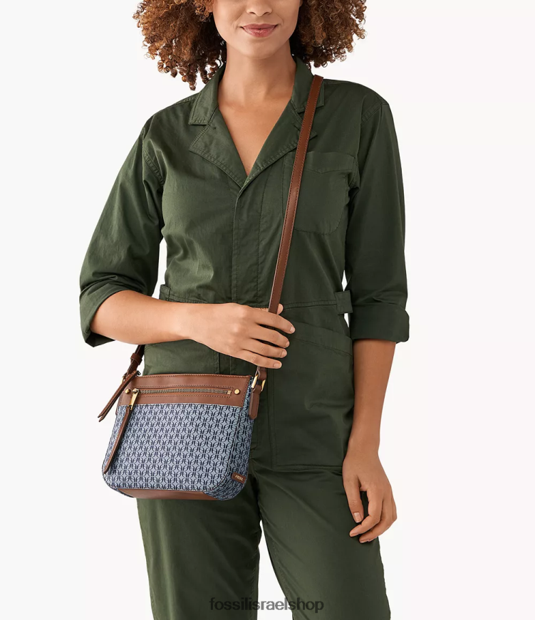 Fossil נשים פארה crossbody קטן L8J0B6503 תיק כְּחוֹל