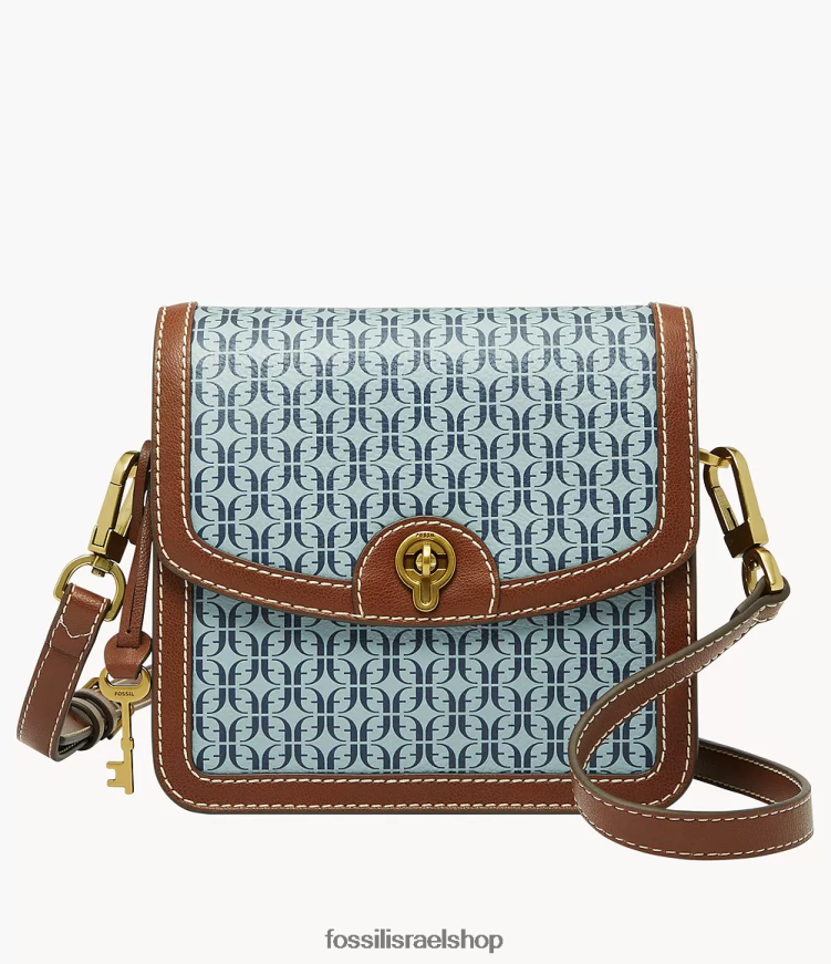 Fossil נשים אינסלי דש קטן crossbody L8J0B6580 תיק כְּחוֹל