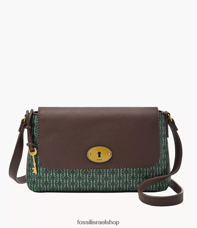 Fossil נשים גבריאלה דש קטן crossbody L8J0B6616 תיק ירוק