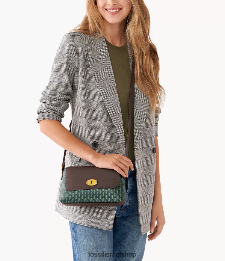 Fossil נשים גבריאלה דש קטן crossbody L8J0B6616 תיק ירוק