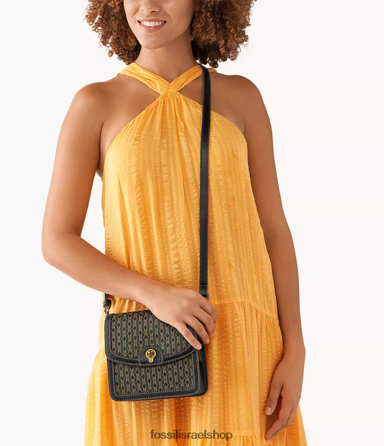 Fossil נשים אינסלי דש קטן crossbody L8J0B6623 תיק שָׁחוֹר