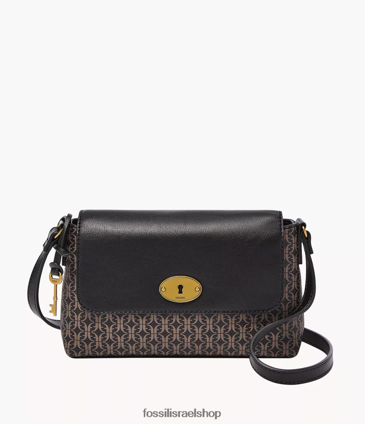 Fossil נשים גבריאלה דש קטן crossbody L8J0B6638 תיק שָׁחוֹר