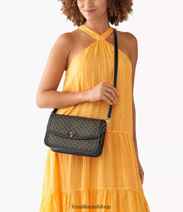 Fossil נשים אינסלי פלאפ crossbody L8J0B6641 תיק שָׁחוֹר