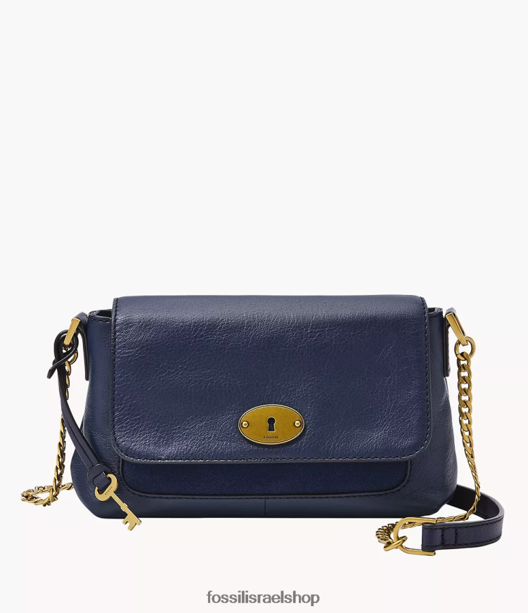Fossil נשים גבריאלה דש קטן crossbody L8J0B6656 תיק חיל הים