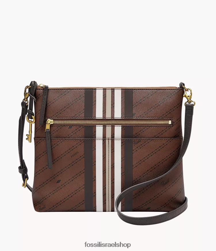 Fossil נשים פיונה crossbody גדול L8J0B6660 תיק חום