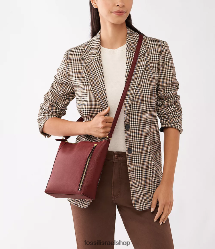 Fossil נשים טרה crossbody L8J0B6663 תיק אָדוֹם