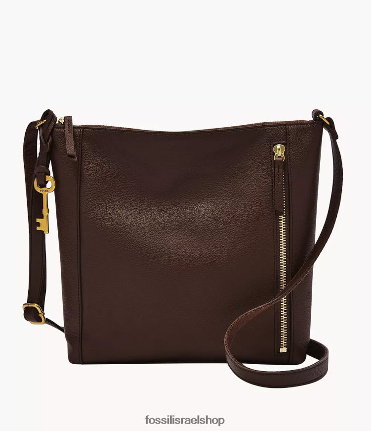 Fossil נשים טרה crossbody L8J0B6683 תיק חום כהה