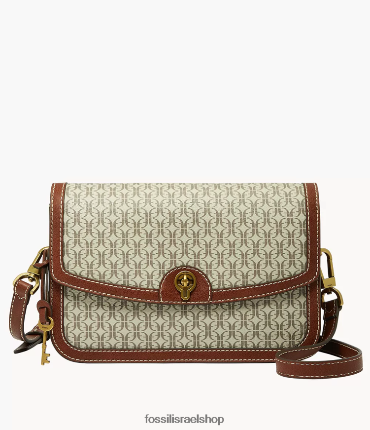 Fossil נשים אינסלי פלאפ crossbody L8J0B6705 תיק חום בהיר