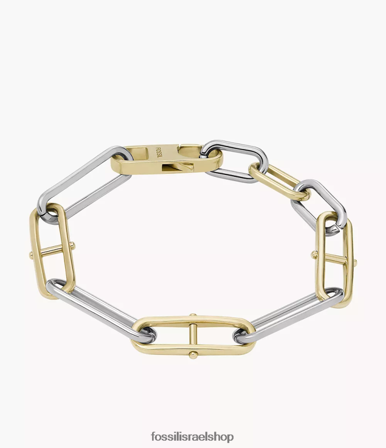 Fossil נשים מורשת d-link צמיד שרשרת נירוסטה L8J0B6975 תכשיט דו-גוני