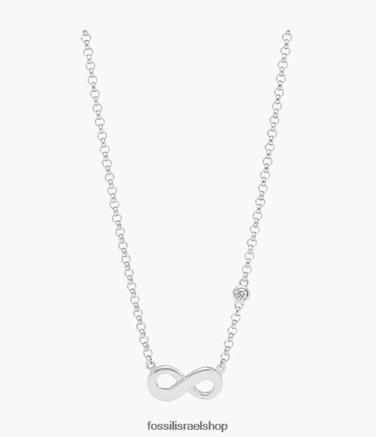 Fossil נשים elliott infinite love שרשרת בקופסה סטרלינג L8J0B6922 תכשיט כסף