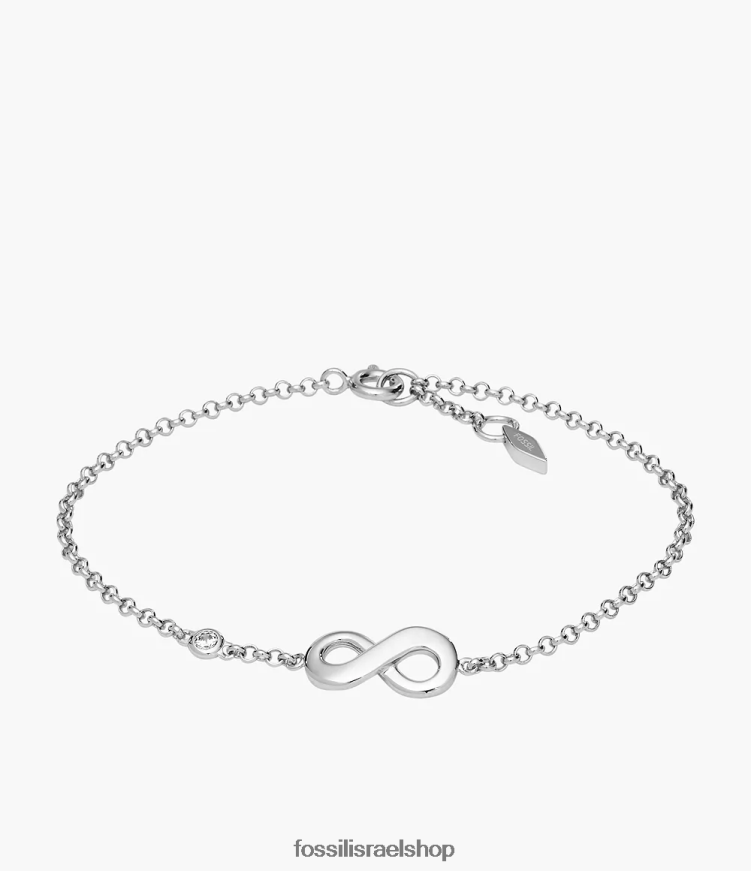 Fossil נשים elliott infinite love צמיד בקופסא סטרלינג L8J0B6995 תכשיט כסף