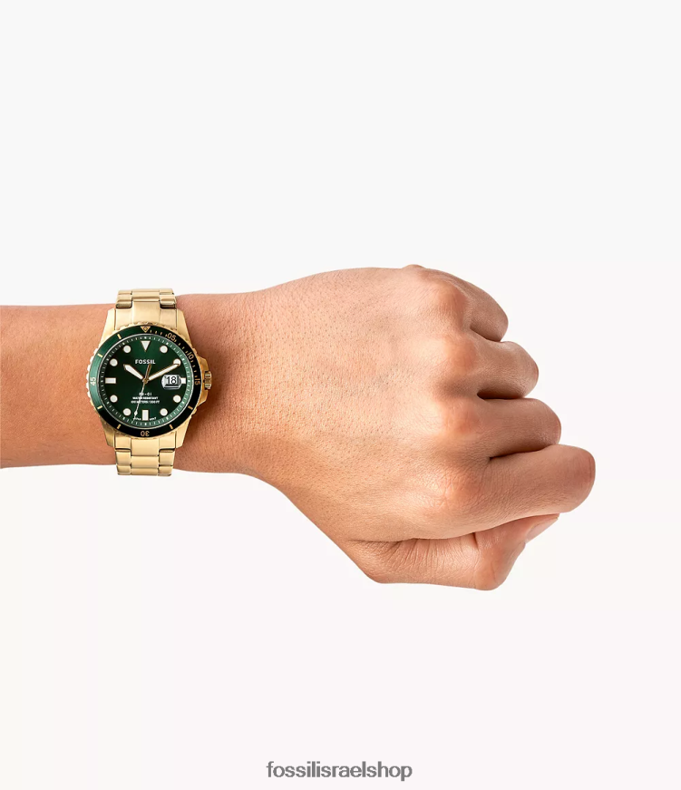 Fossil גברים fb-01 שעון נירוסטה תלת ידיים L8J0B61345 שעון גוון זהב