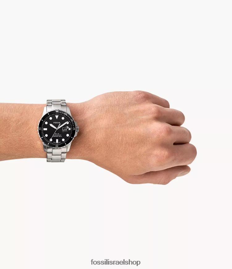 Fossil גברים fb-01 שעון נירוסטה תלת ידיים L8J0B61352 שעון בגוון כסף