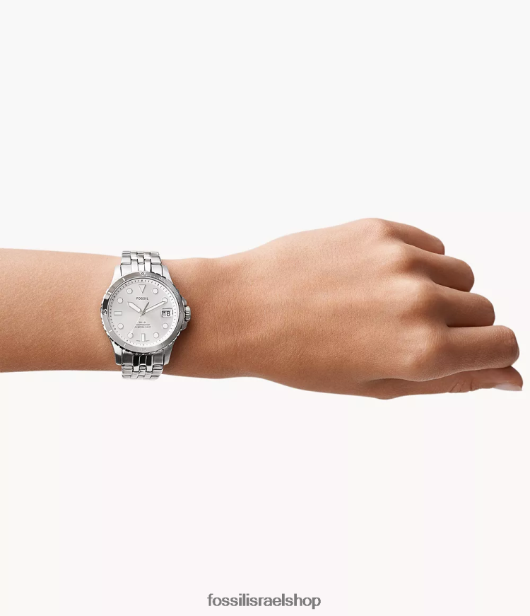 Fossil נשים fb-01 שעון נירוסטה תלת ידיים L8J0B628 שעון בגוון כסף