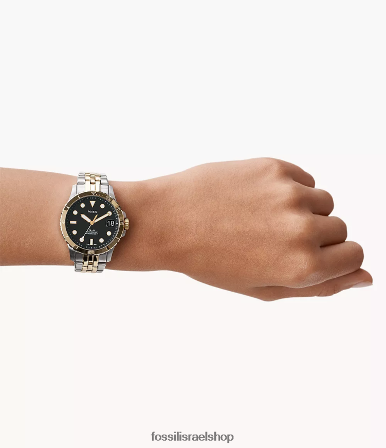 Fossil נשים fb-01 שעון נירוסטה תלת ידיים L8J0B629 שעון דו-גוני