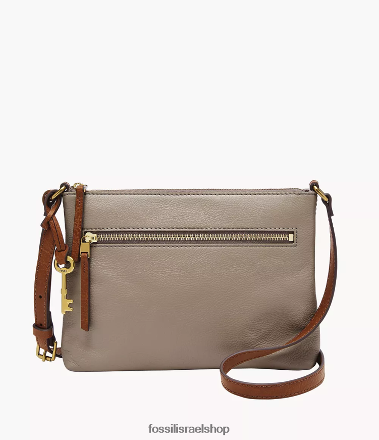 Fossil נשים fiona small e/w crossbody L8J0B6666 תיק אפור