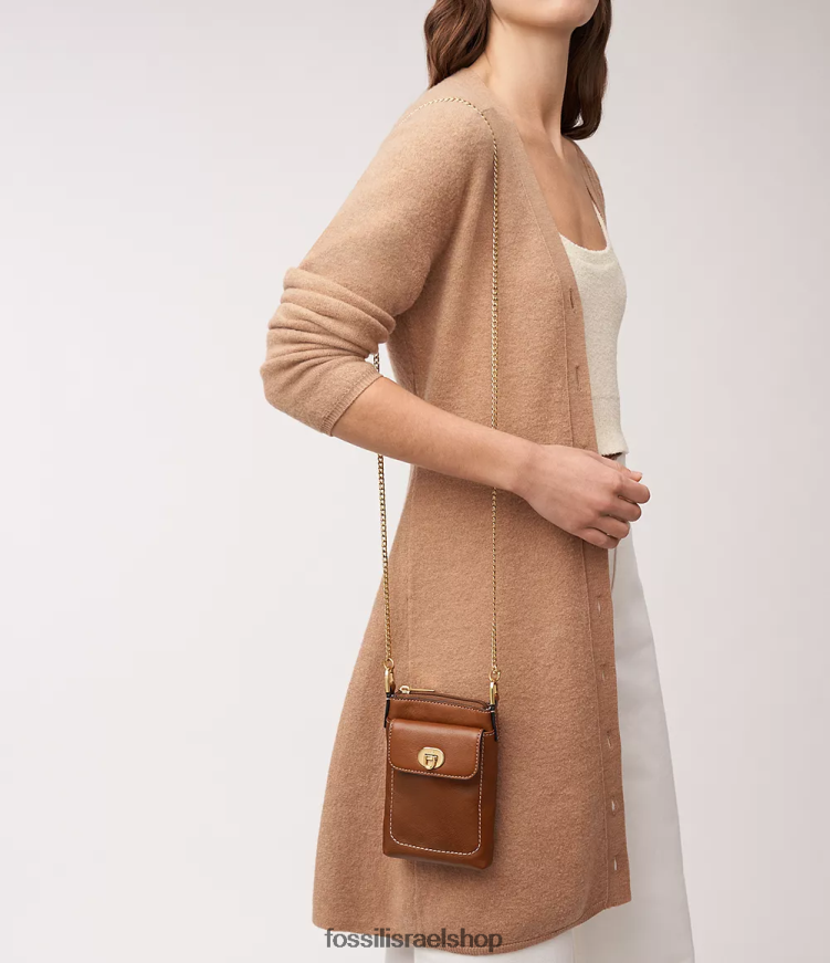 Fossil נשים harper crossbody L8J0B61971 תיק חום