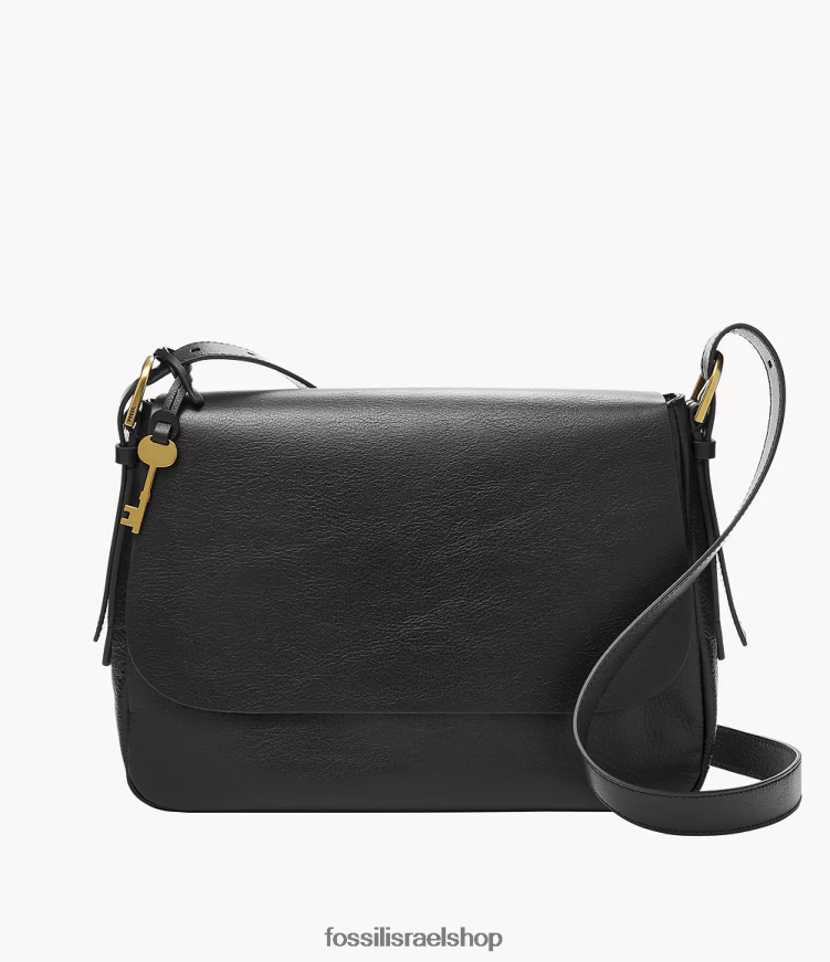 Fossil נשים harper גדול דש crossbody L8J0B6460 תיק שָׁחוֹר