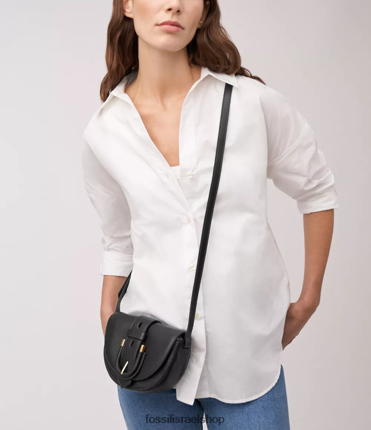 Fossil נשים harwell קטן דש crossbody L8J0B6324 תיק שָׁחוֹר