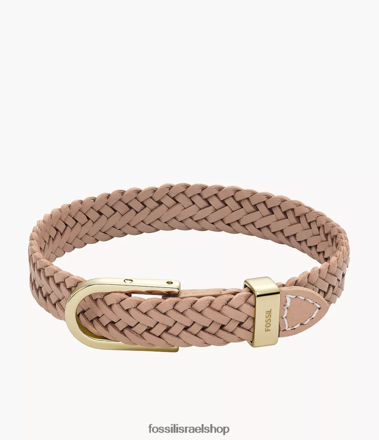 Fossil נשים צמיד רצועת עור heritage d-link L8J0B61025 תכשיט חום לאטה