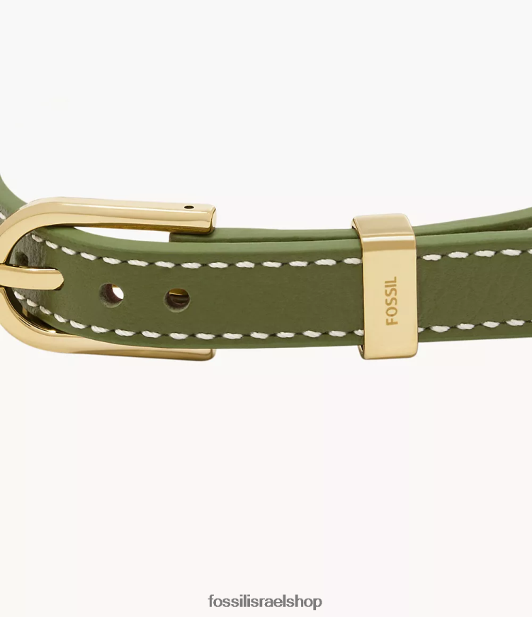 Fossil נשים צמיד רצועת עור heritage d-link L8J0B61214 תכשיט ירוק בינוני