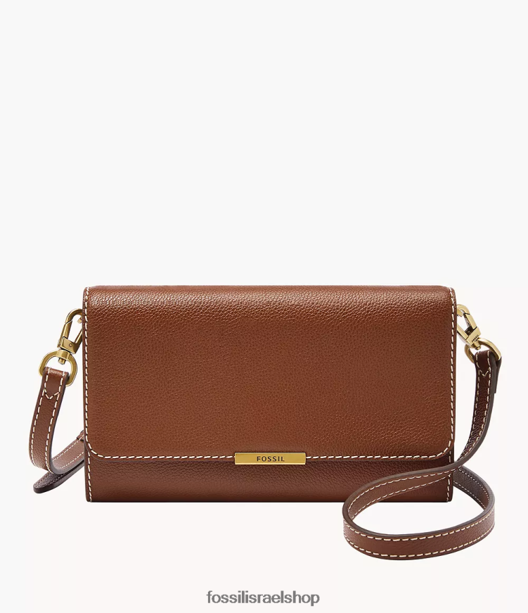 Fossil נשים ארנק jori crossbody L8J0B6826 תיק חום
