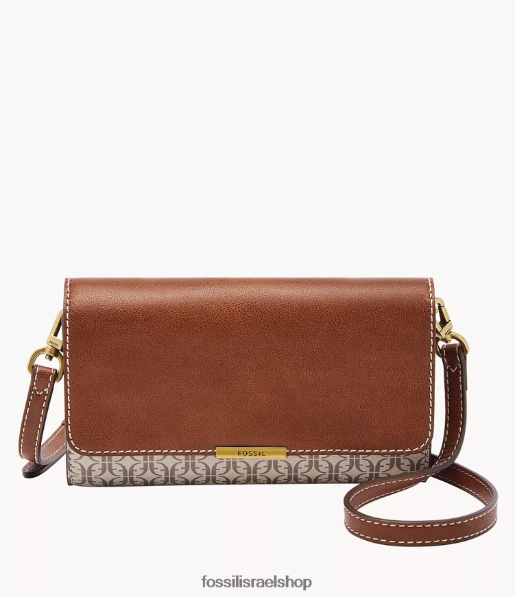 Fossil נשים ארנק jori crossbody L8J0B6884 תיק חום בהיר