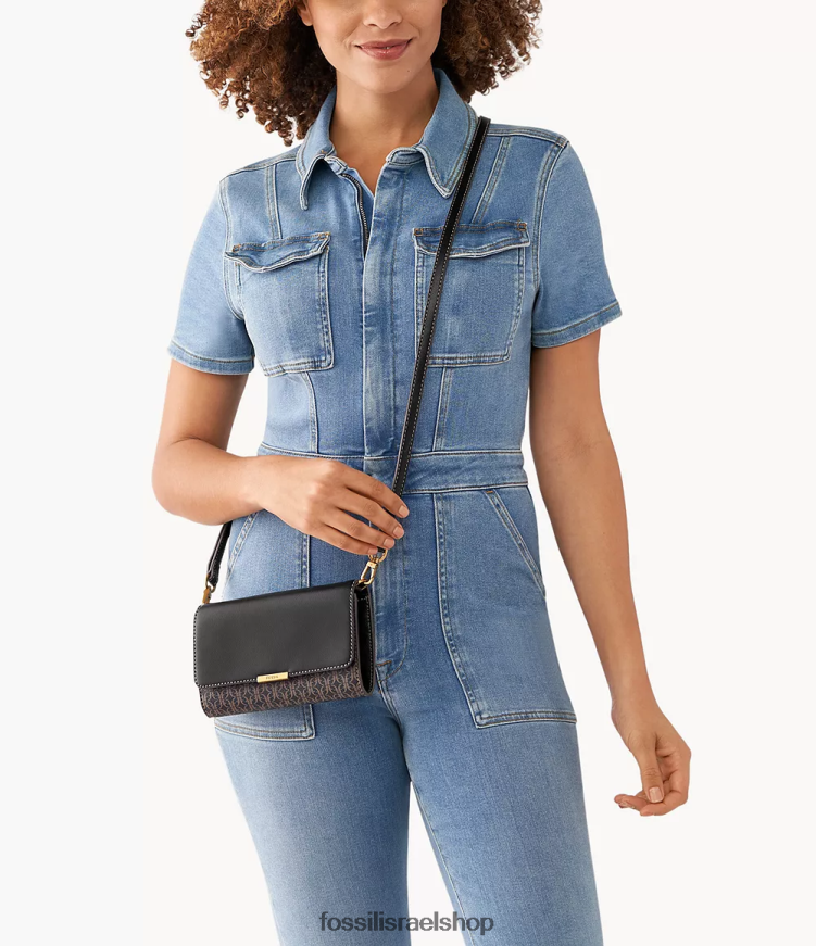 Fossil נשים ארנק jori crossbody L8J0B6885 תיק שָׁחוֹר