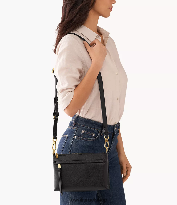 Fossil נשים kiera crossbody קטן L8J0B6499 תיק שָׁחוֹר