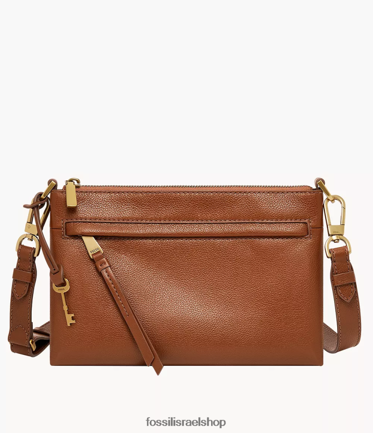 Fossil נשים kiera crossbody קטן L8J0B6502 תיק חום