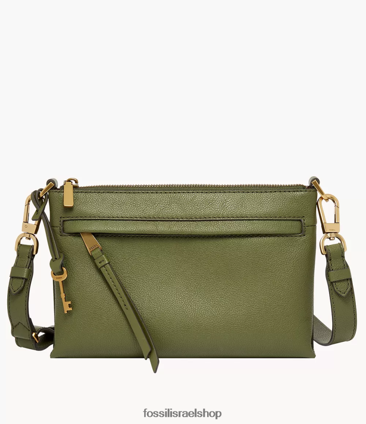 Fossil נשים kiera crossbody קטן L8J0B6520 תיק זית