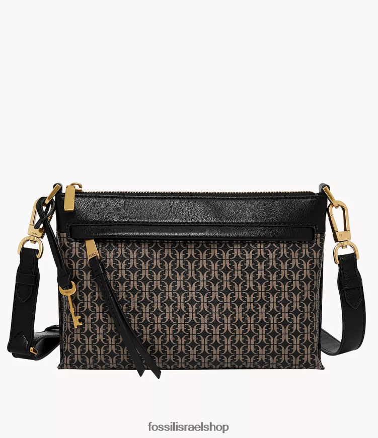 Fossil נשים kiera crossbody קטן L8J0B6710 תיק שָׁחוֹר