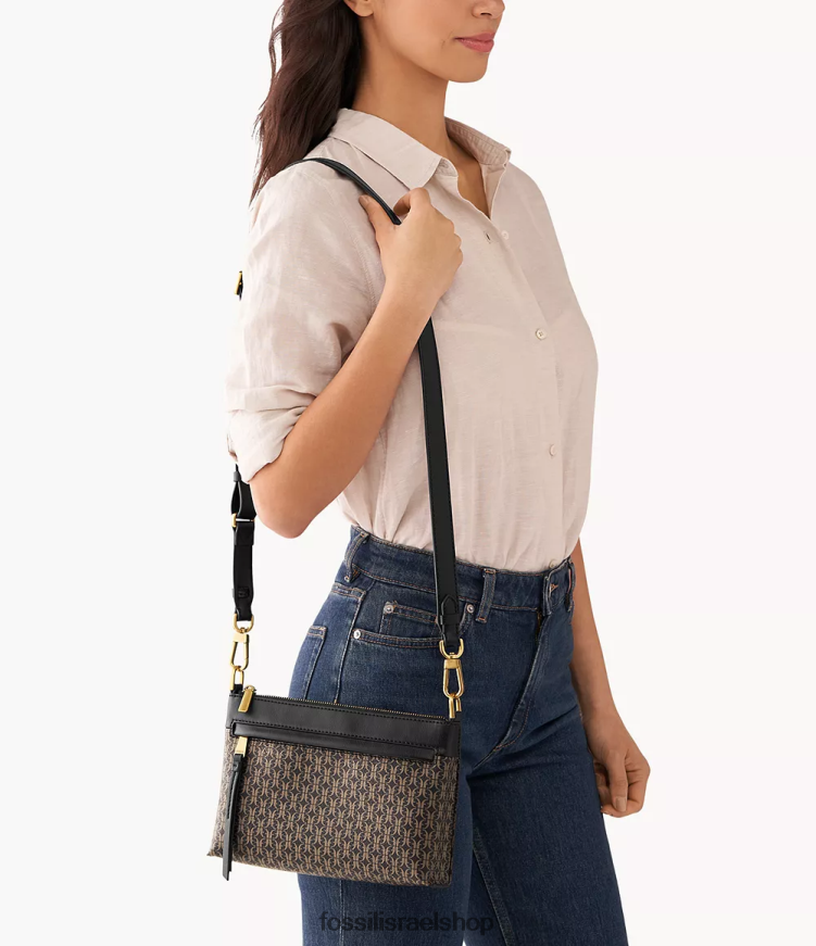 Fossil נשים kiera crossbody קטן L8J0B6710 תיק שָׁחוֹר