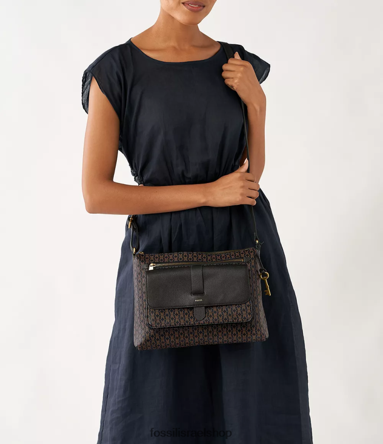 Fossil נשים kinley crossbody L8J0B6436 תיק שָׁחוֹר