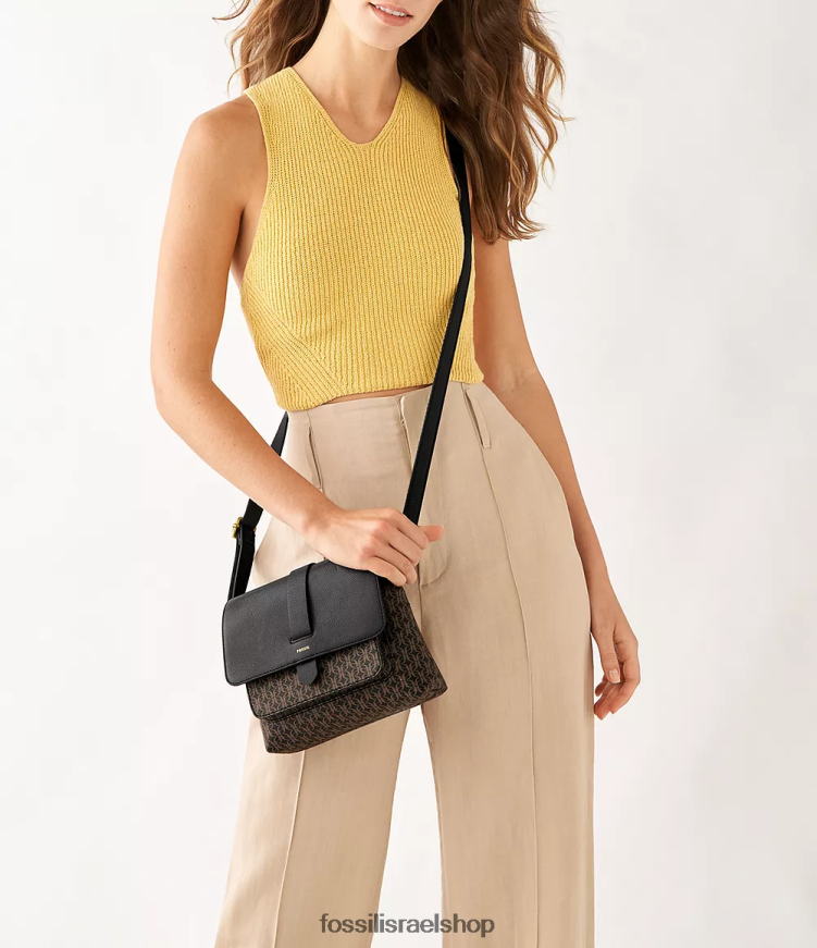 Fossil נשים kinley crossbody קטן L8J0B6731 תיק שָׁחוֹר