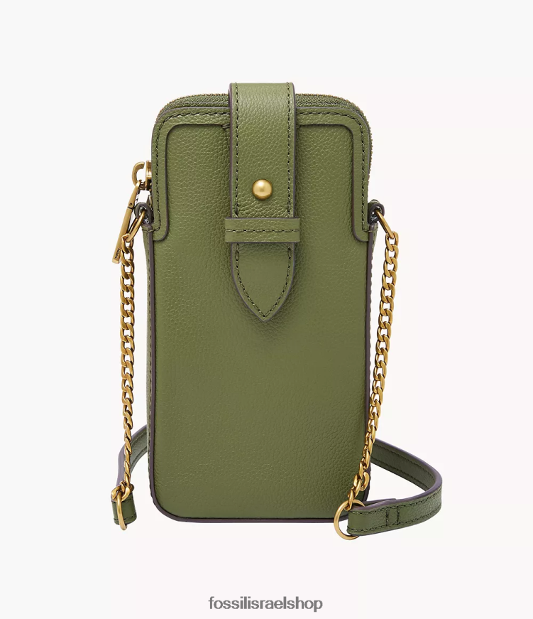 Fossil נשים כיסוי לטלפון של laini crossbody L8J0B6528 תיק זית