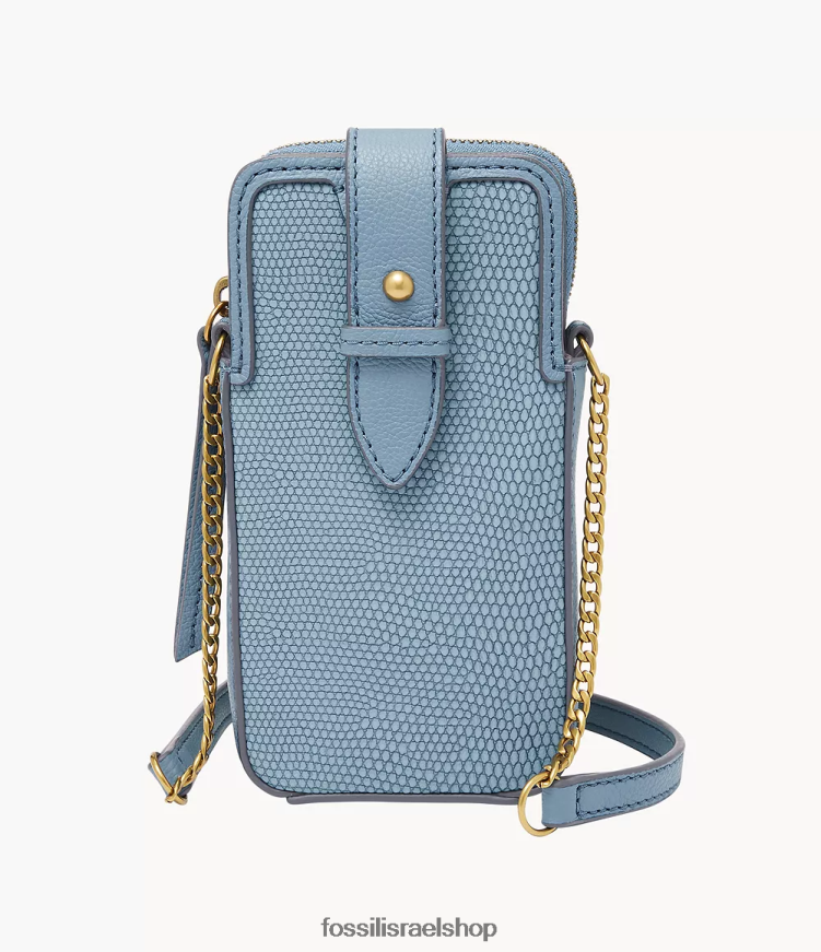 Fossil נשים כיסוי לטלפון של laini crossbody L8J0B6714 תיק כְּחוֹל