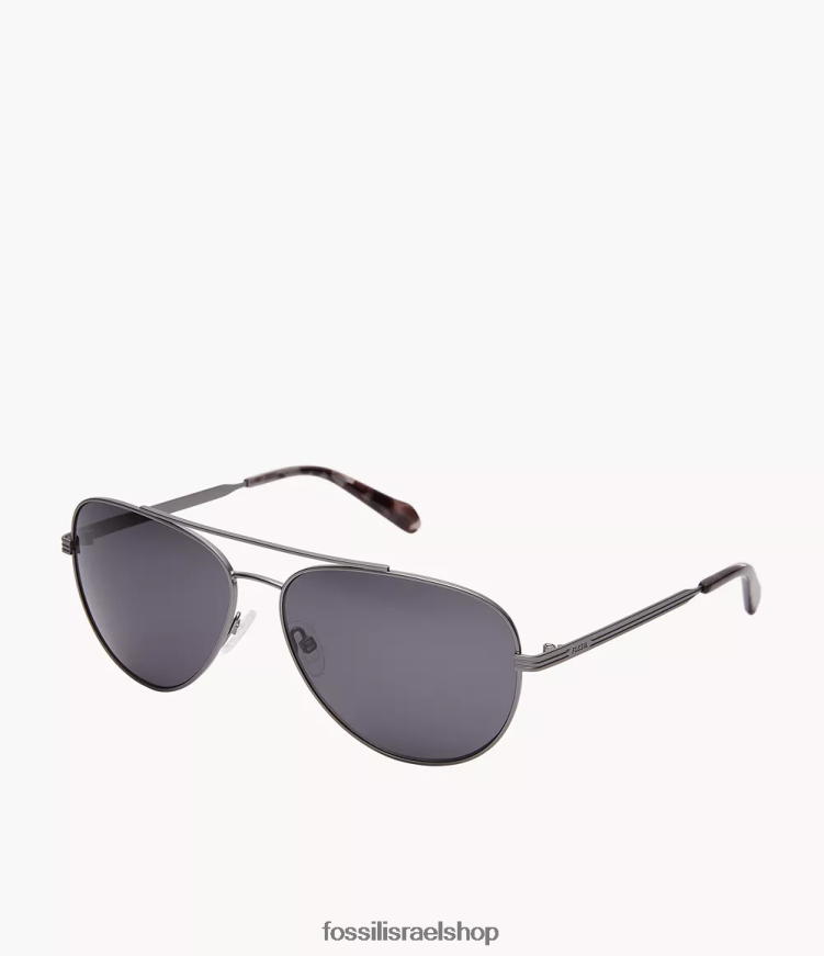 Fossil גברים משקפי שמש של langley aviator L8J0B62038 אבזר אפור