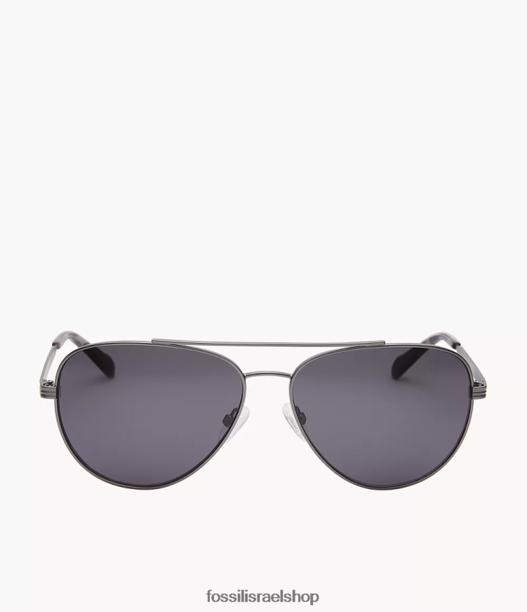 Fossil גברים משקפי שמש של langley aviator L8J0B62038 אבזר אפור