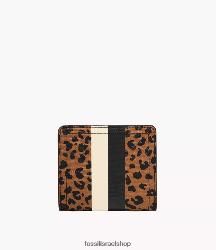 Fossil נשים logan rfid bifold קטן L8J0B6856 ארנק הדפס בעלי חיים