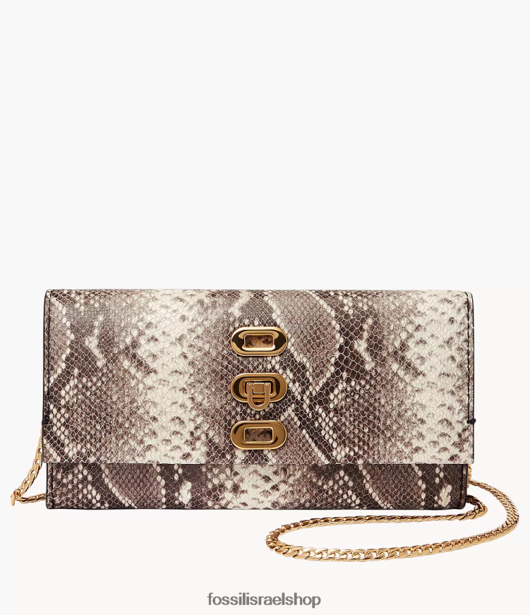 Fossil נשים ארנק penrose crossbody L8J0B6298 תיק לבן