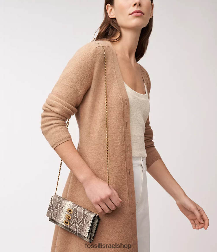 Fossil נשים ארנק penrose crossbody L8J0B6298 תיק לבן