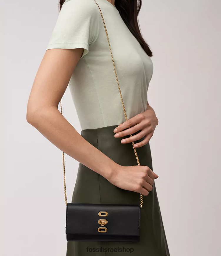 Fossil נשים ארנק penrose crossbody L8J0B6310 תיק שָׁחוֹר