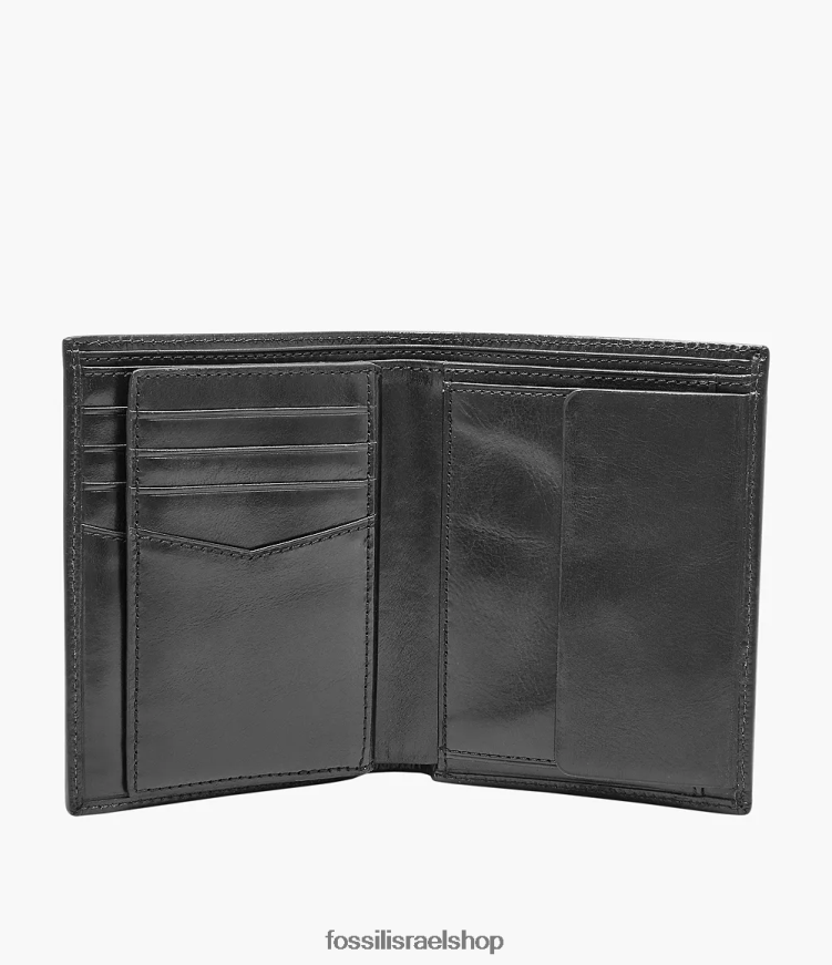Fossil גברים ריאן rfid שילוב בינלאומי L8J0B61812 ארנק שָׁחוֹר