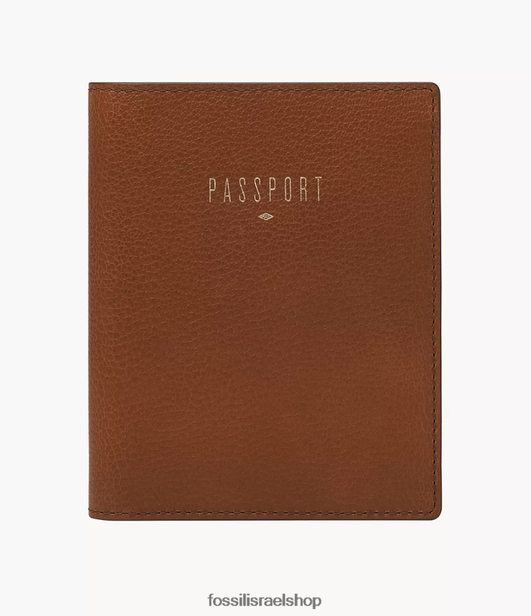 Fossil נשים תיק דרכון rfid לנסיעות L8J0B61978 אבזר חום