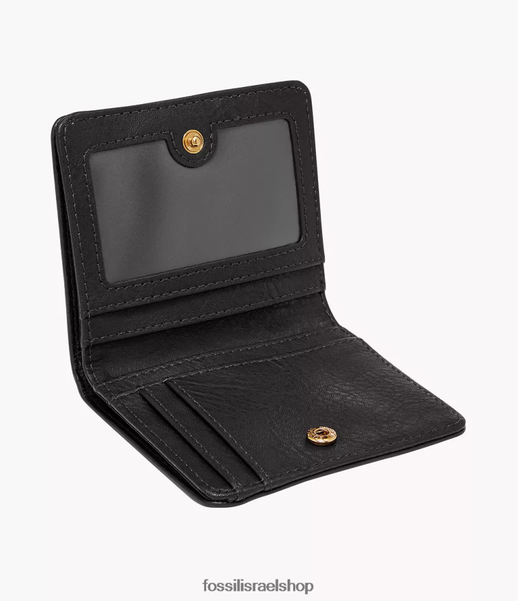 Fossil נשים לוגן קטן rfid bifold L8J0B6744 ארנק שָׁחוֹר