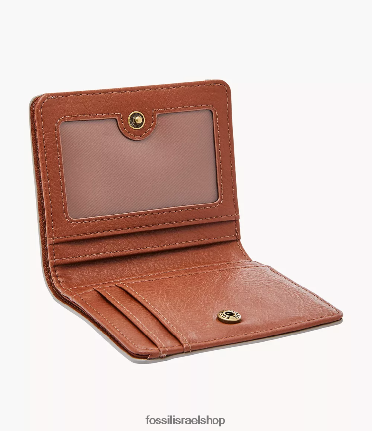 Fossil נשים לוגן קטן rfid bifold L8J0B6889 ארנק בז'/חום/לבן